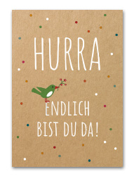 Karte „Hurra Baby“