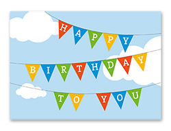 Karte „Birthday - Wimpel“
