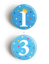 Button „Kinder Zahlen 1–3“