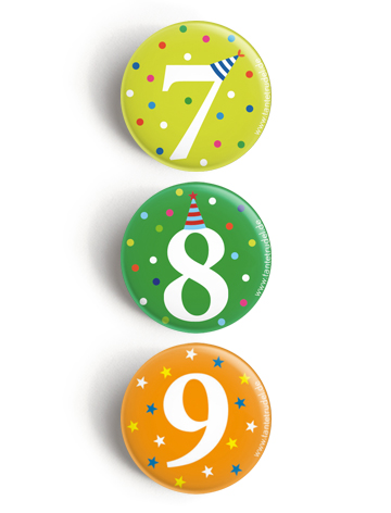Button „Kinder Zahlen 7–9“