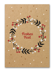 Karte „Christmas - Kranz“