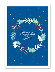 Karte „Frohes Fest - Kranz“