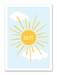 Karte „Happy“