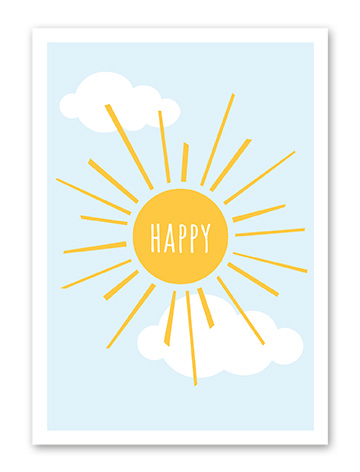 Karte „Happy“