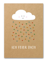 Karte „Ich feier dich - Wolke“
