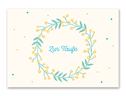 Karte „Zur Taufe - Kranz“